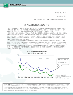 ブラジルの政策金利の引き上げについて - BNPパリバ インベストメント