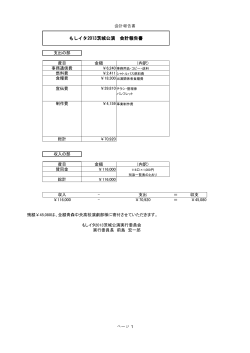 もしイタ2013茨城公演 会計報告書