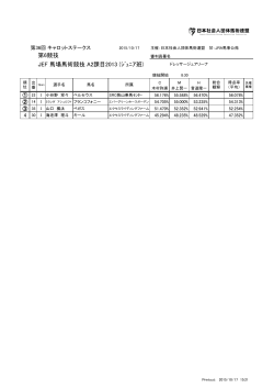 JEF 馬場馬術競技 A2課目2013 (ｼﾞｭﾆｱ班) 第6競技