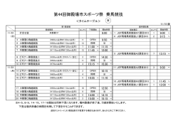 市スポ Time Table