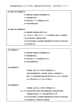 学位授与のプロセス - 高崎健康福祉大学