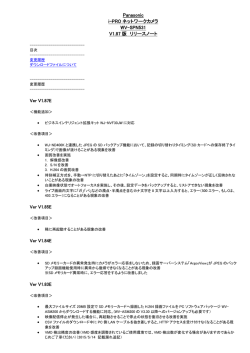 リリースノート | i-PROネットワークカメラ WV-SPN631 - psn