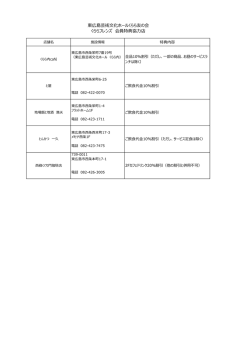 東広島芸術文化ホールくらら友の会 くららフレンズ 会員特典協力店