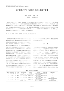DIP 濃度がワカメ幼体の生長に及ぼす影響