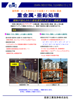 規制が強化された亜鉛濃度も本法で一発解消！