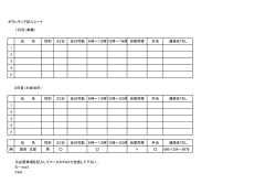 ボランティア記入シート 1日目（準備） 氏 名 性別 22日 全日可能 6時