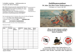 Jubil&auml;umsseminar - Jiu Jitsu