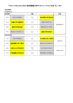 プレーオフ結果 - JUFA関東｜関東大学サッカー連盟オフィシャルサイト