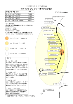 ＜ポイントアレンジ・オプション表＞