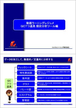 動画ラーニングレジュメ QC7つ道具現状分析ツール編