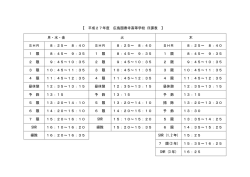 【 平成27年度 広島国泰寺高等学校 日課表 】 月・水・金 火 木 SHR 8