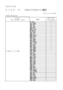 担当講師一覧［PDF］