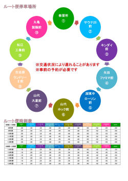 ＜島根大学定期便時刻表＞