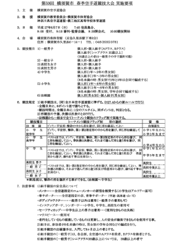 第59回 横須賀市 春季空手道競技大会 実施要項