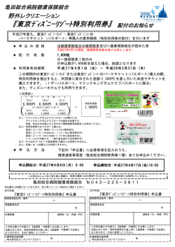 ﾃﾞｨｽﾞﾆｰ（チラシ兼申込書）