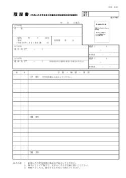 （職 歴） （賞 罰）