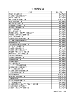 工事履歴書 - （有）イデウラ建装