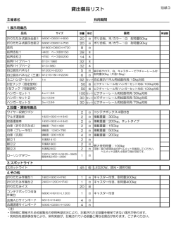 別紙3：貸出備品リスト（PDF：90KB）