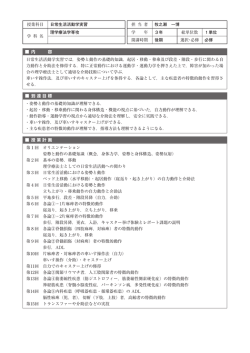 授業科目 日常生活活動学実習 担 当 者 牧之瀬 一博 学 科 名 理学療法