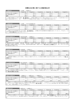 消費収支計算に関する各種財務比率