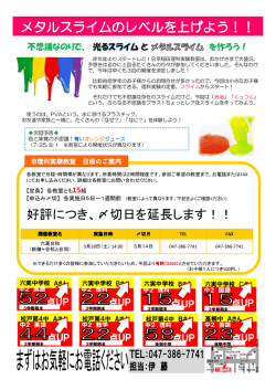 メタルスライムのレベルを上げよう！！ 好評につき、〆切日を