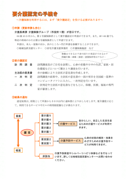 要介護認定の手続き