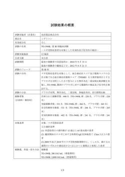 試験結果の概要 - 臨床試験情報