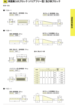 両面乗入れブロック（バリアフリー型）及び斜ブロック