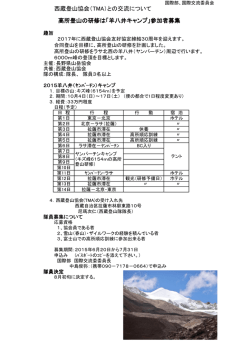 西蔵登山協会（TMA）との交流について 高所登山の研修は「羊八井
