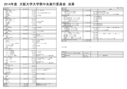 2014年度 決算＆2015年度 予算案