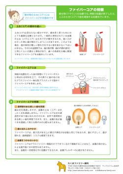ファイバーコアの特徴 - たくまファミリー歯科