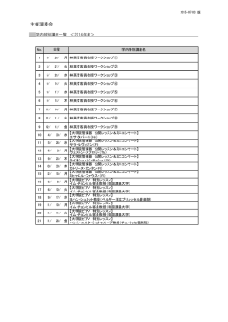 学内特別講座一覧 ＜2014年度