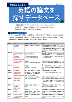 英語の論文を探すデータベース - 東北大学附属図書館医学分館