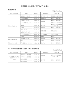 同等認定金物（座金／スプリング付き座金）