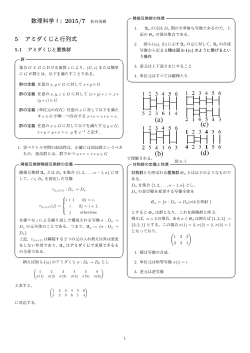 数理科学I: 2015/7 松谷茂樹 5 アミダくじと行列式