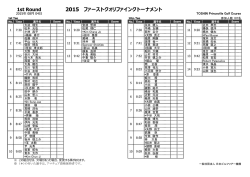 ファーストQT TOSHIN Princeville Golf Course ＜初日 組合せ