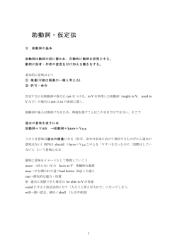 助動詞・仮定法