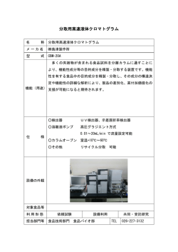 分取用高速液体クロマトグラム