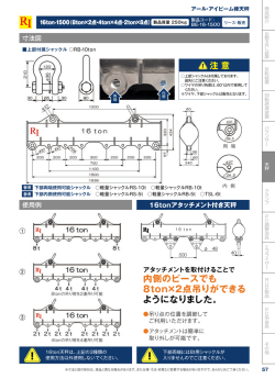 内側のピースでも 8ton&times;2点吊りができる ようになりました。