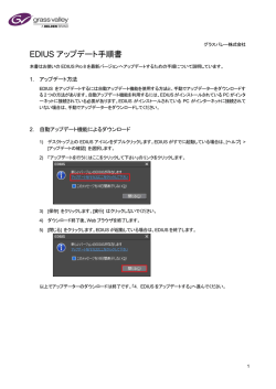 EDIUS Ver.8.00.89 Update Instruction (JP)