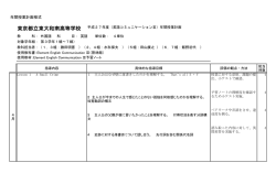 東京都立東大和南高等学校 平成27年度