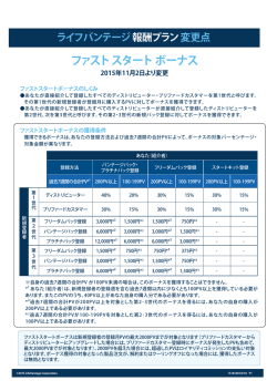 ファスト スタート ボーナス