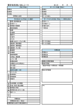 家計収支洗い出しシート