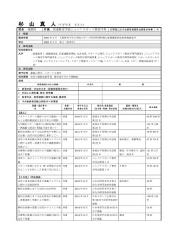 杉 山 真 人（すぎやま まさと） 職名：准教授 所属：発達教育学部ジュニア
