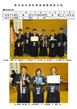 第 62 回 杉 並 区 剣 道 連 盟 剣 道 大 会