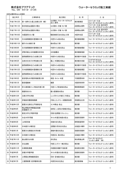 株式会社アクアテック ウォーターセラミック施工実績