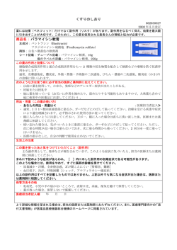 くすりのしおり 商品名：バラマイシン軟膏