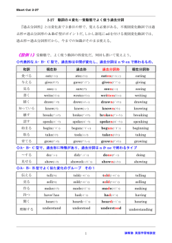 受動態用 動詞4変化