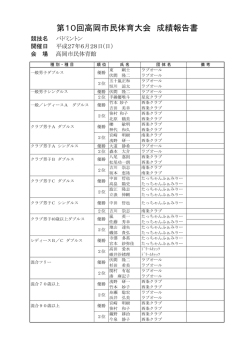 バドミントン 一般・小学生
