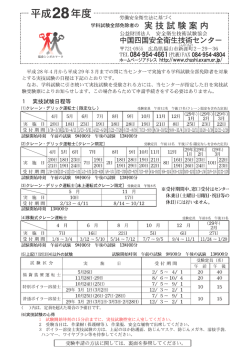 学科試鱒全部免除者の 実技試験案内